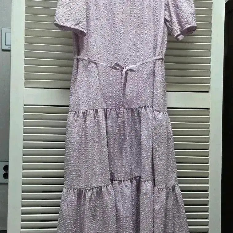 [BUNJANG] Plastic Island Seersucker Dress / 플라스틱아일랜드 시어서커 원피스