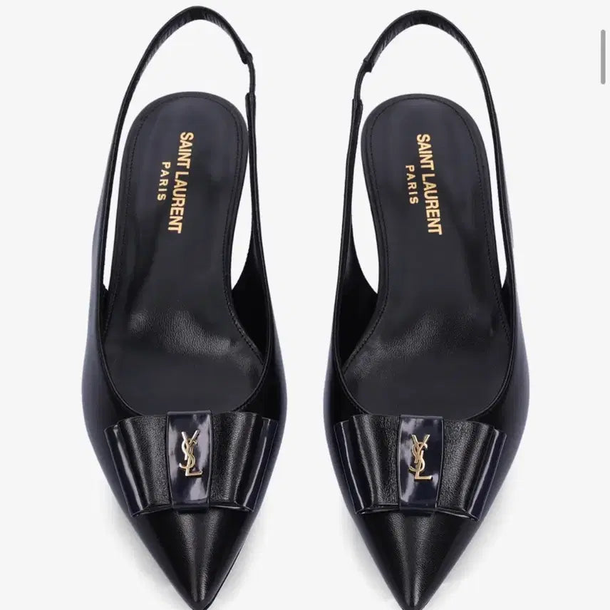 [BUNJANG] Saint Laurent Anais Flat Mule Black Navy Size 37 / 생로랑 아나이스 플랫 뮬 블랙네이비 37사이즈