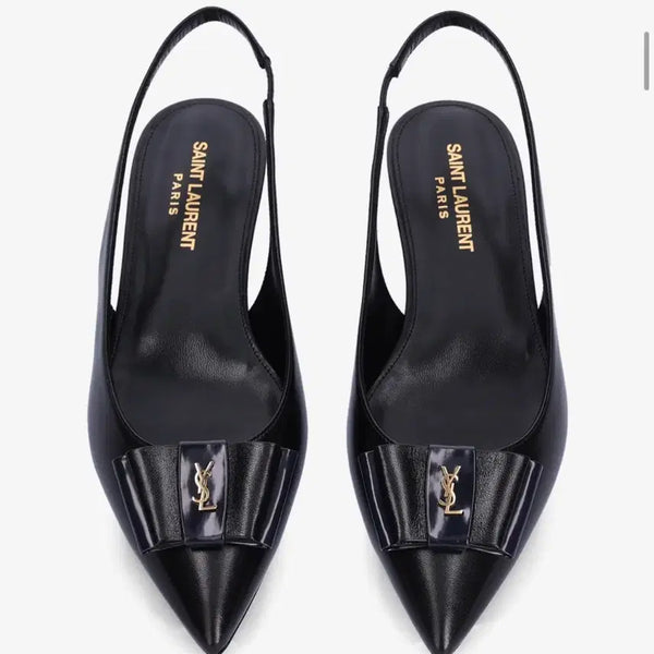 [BUNJANG] Saint Laurent Anais Flat Mule Black Navy Size 37 / 생로랑 아나이스 플랫 뮬 블랙네이비 37사이즈