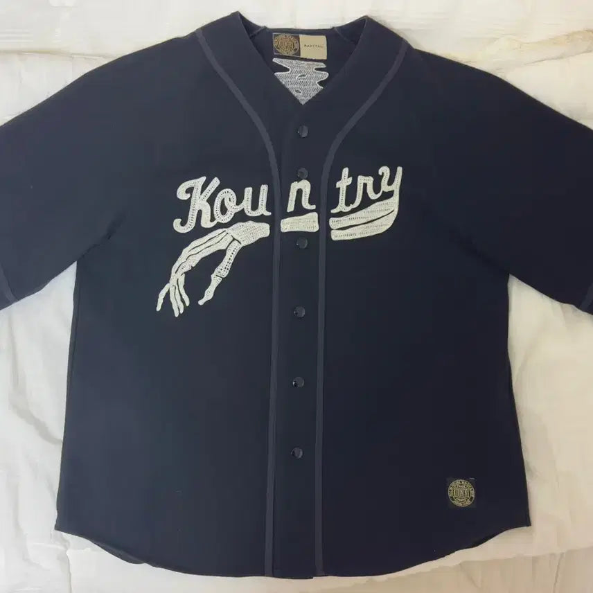 [BUNJANG] Kapital Baseball Bone Shirt Black / [당일배송] 캐피탈 베이스볼 본 셔츠 [ 3사이즈 ]