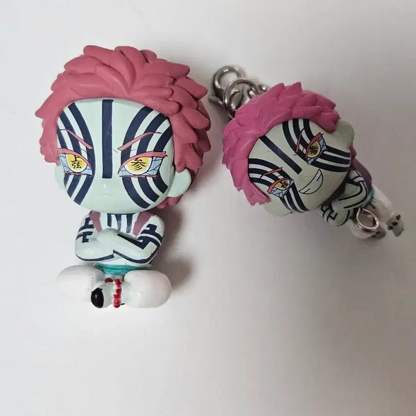[BUNJANG] Demon Slayer Akaza Mugen Castle Machiboke Gacha Figure Keychain Bundle Set / 일괄)귀멸의 칼날 아카자 무한성 마치보케 대롱 가챠 피규어 키링