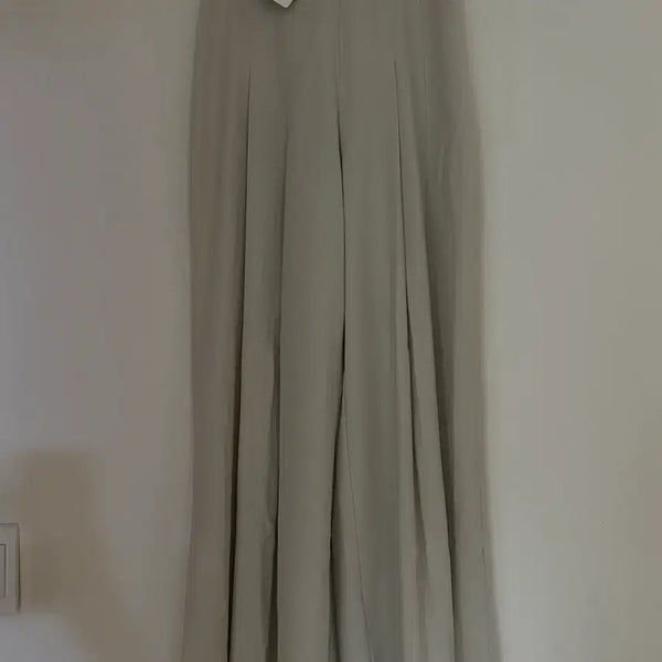[BUNJANG] BURU N JUDY Cream Wide Pleated Slacks Pants / (새상품) BURU N JUDY 크림색 와이드 슬랙스