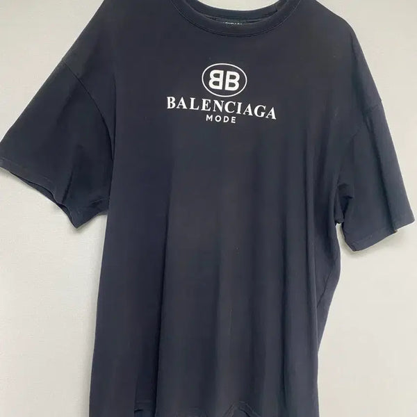 [BUNJANG] Balenciaga BB Mode Short Sleeve T-Shirt Black M / 발렌시아가 BB 모드 반팔 티셔츠 블랙 M