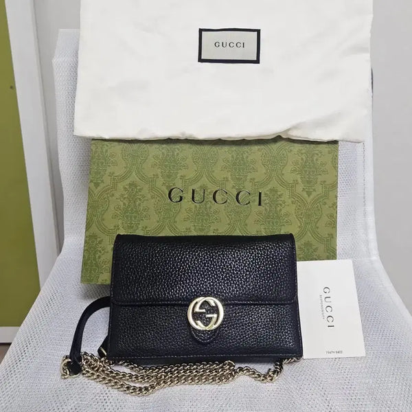 [BUNJANG] Gucci Interlocking G Chain Mini Shoulder Bag / 구찌 인터로킹 G 체인 미니 숄더백(크로스백)