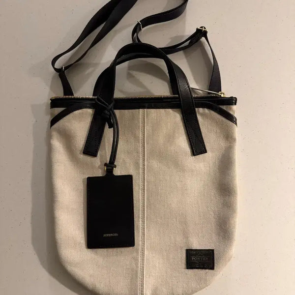 [BUNJANG] Porter Girl 2-Way Tote Bag Beige / 포터걸 2WAY 토트백