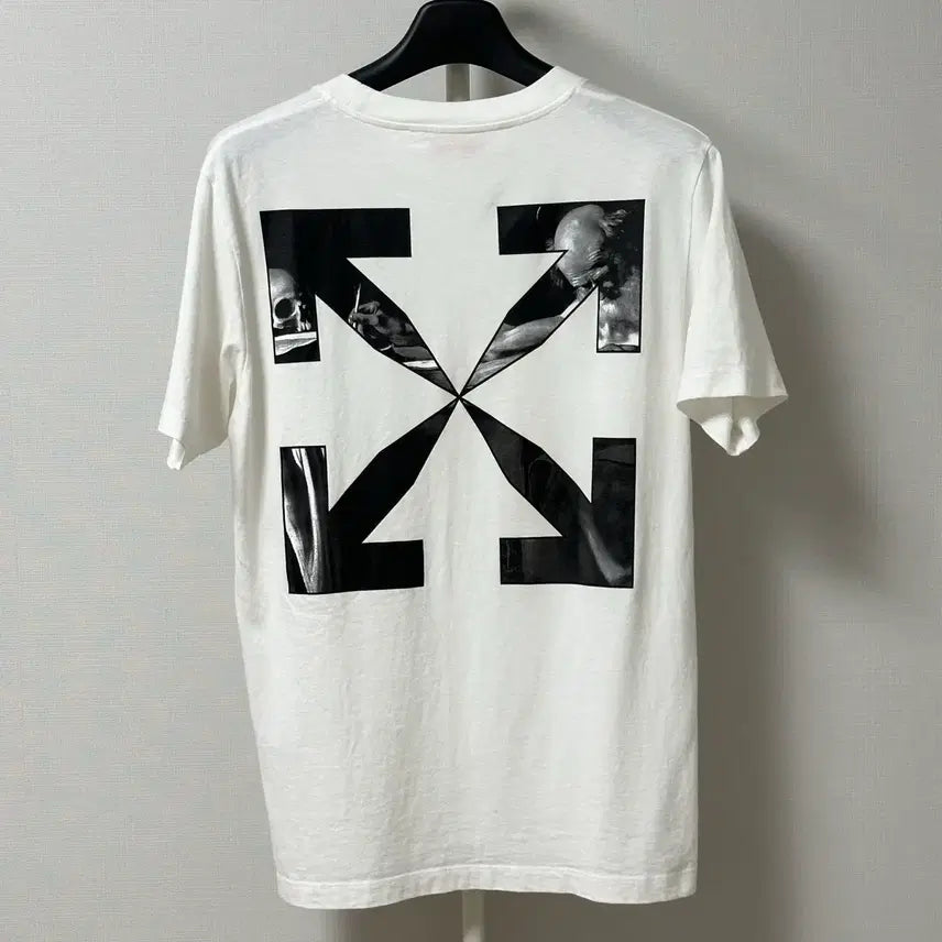 [BUNJANG] Off-White Caravaggio Arrow Oversized T-Shirt White / [오버핏 M] 오프화이트 카라바조 애로우 반팔 티셔츠 화이트