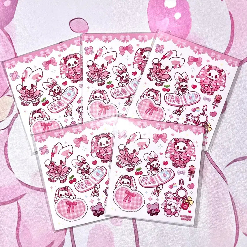 [BUNJANG] Tommy Diary Pink Ins Stickers / 토미 다이어리 핑크 인스