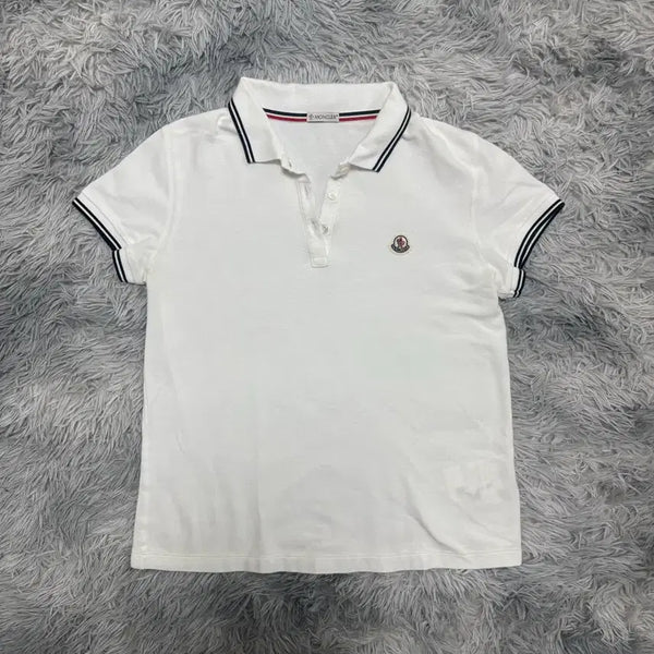 [BUNJANG] Moncler Polo Shirt White M Size / [새상품급,M사이즈] 몽클레어 카라티 화이트