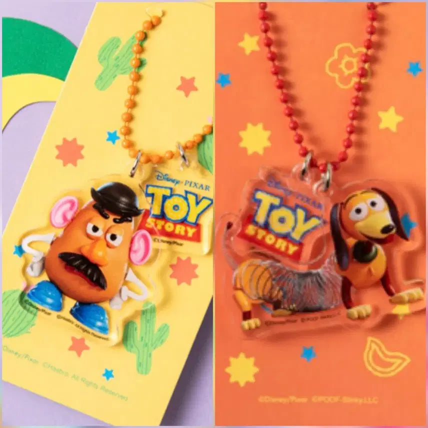 [BUNJANG] Disney Pixar Toy Story Acrylic Keyring Bundle Set Mr. Potato Head & Slinky / (새상품/정품) 토이스토리 아크릴키링 2개 일괄 (미스터포테이토, 슬링키)