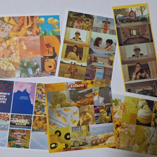 [BUNJANG] Creative Yellow Tone Sticker Set - Duplicate Free / 감성 다꾸 인스 무중복
