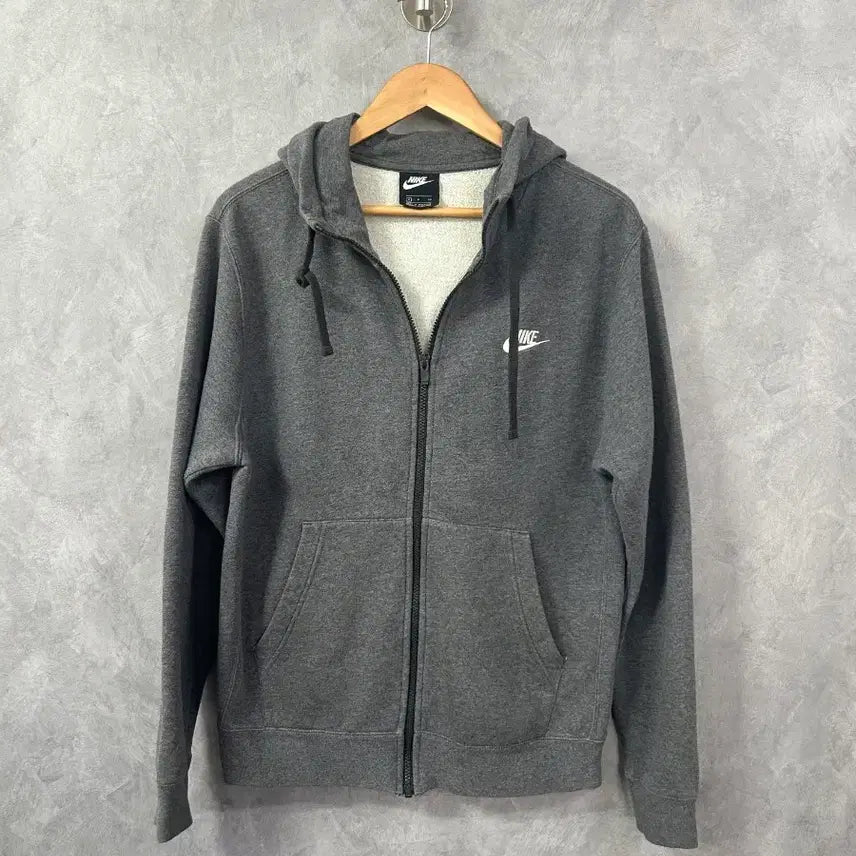 [BUNJANG] Nike Hooded Zip-Up Sweatshirt Grey S / 나이키 후드 집업 회색 S