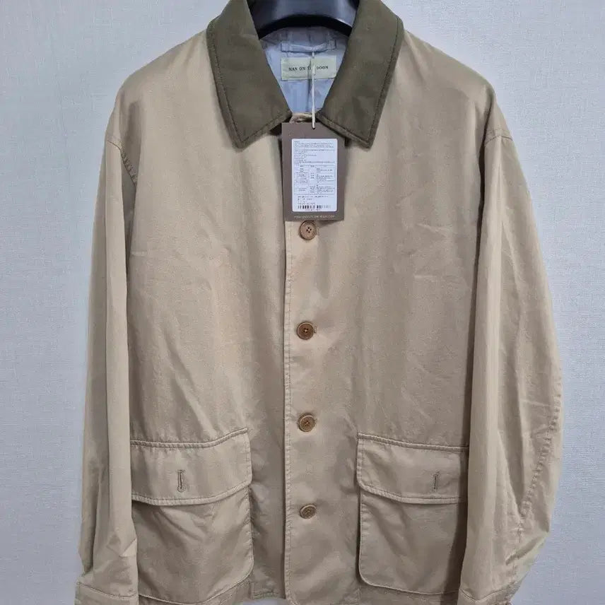 [BUNJANG] MAN ON THE BUN Color Blocked Half Jacket Cotton XL / 맨온더분 배색 칼라드 코튼 하프 자켓
