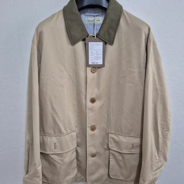 [BUNJANG] MAN ON THE BUN Color Blocked Half Jacket Cotton XL / 맨온더분 배색 칼라드 코튼 하프 자켓