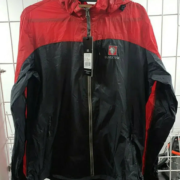 [BUNJANG] Black Yak Hooded Lightweight Windbreaker Jacket - Red Two-Tone Accents - Size 100 (L) / 블랙야크 정품 새상품 바람막이 100사이즈 팝니다