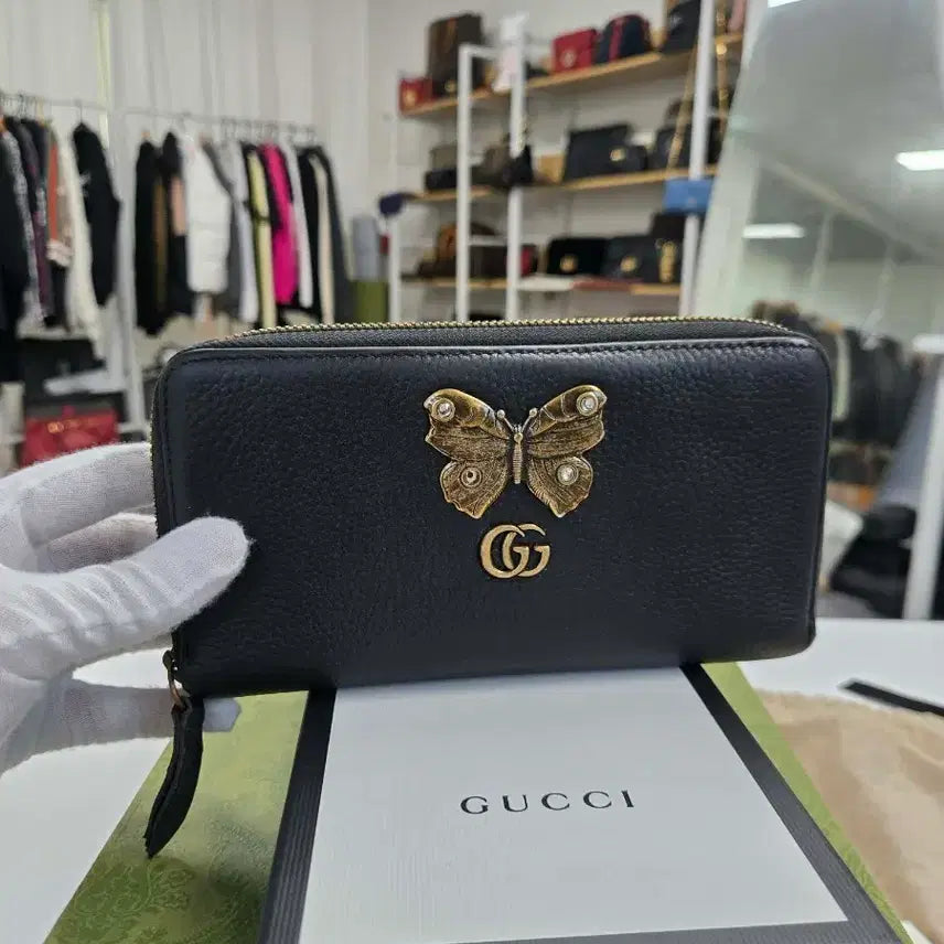 [BUNJANG] Gucci Marmont Butterfly Long Wallet / [정품] 구찌 마몬트 나비 장지갑