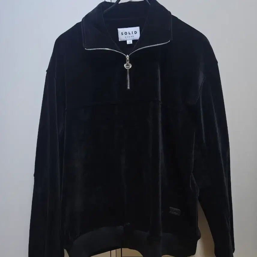 [BUNJANG] Solid Homme Velvet Half Zip Sweatshirt / 24 fw 솔리드옴므 벨벳 하프 집업 맨투맨