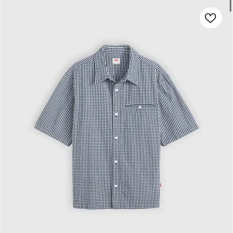 [BUNJANG] Levi's Short Sleeve Plaid Crop Shirt / 리바이스 체크 반팔 셔츠