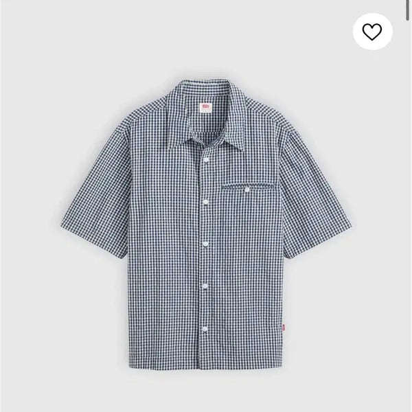 [BUNJANG] Levi's Short Sleeve Plaid Crop Shirt / 리바이스 체크 반팔 셔츠