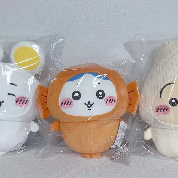 [BUNJANG] Chiikawa Characters Curry and Friends Medium Plush Set (3 Types) / 치이카와 치이카와즈 카레와 친구들 새상품 중형 인형 3종 풀세트