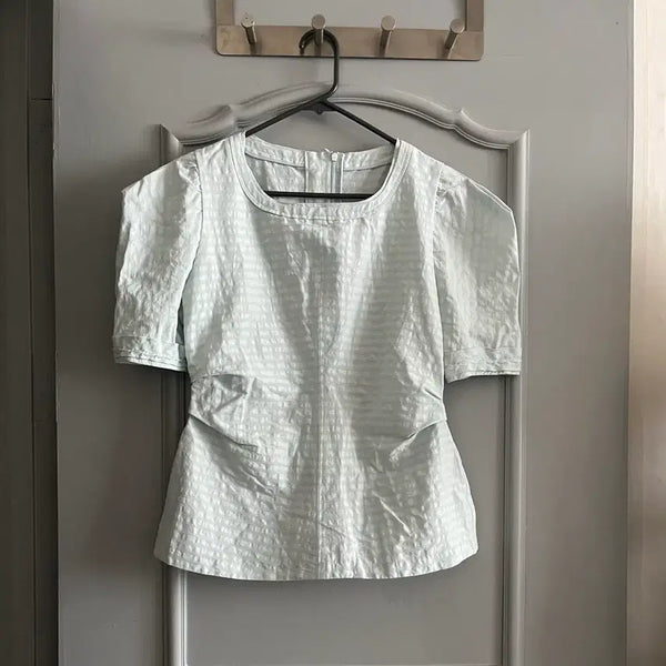 [BUNJANG] MINE 22SS Linen Puff Sleeve Blouse Size 82-94-160 / 22ss 마인 MINE 린넨 퍼프 소매 블라우스 호칭 82-94-160 사이즈