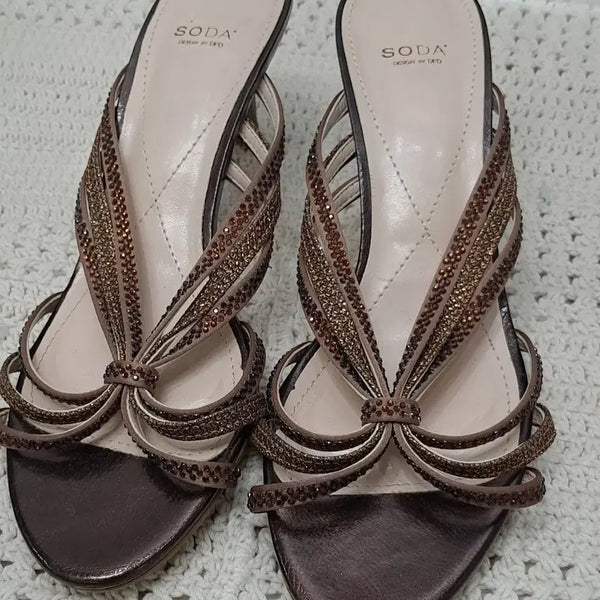 [BUNJANG] SODA Embellished Strap Heeled Sandals / SODA  샌들 37.5