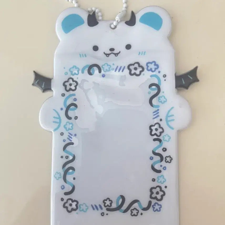 [BUNJANG] Blue Devil Bear Photocard Holder / 파랑색 악마 곰 포카홀더