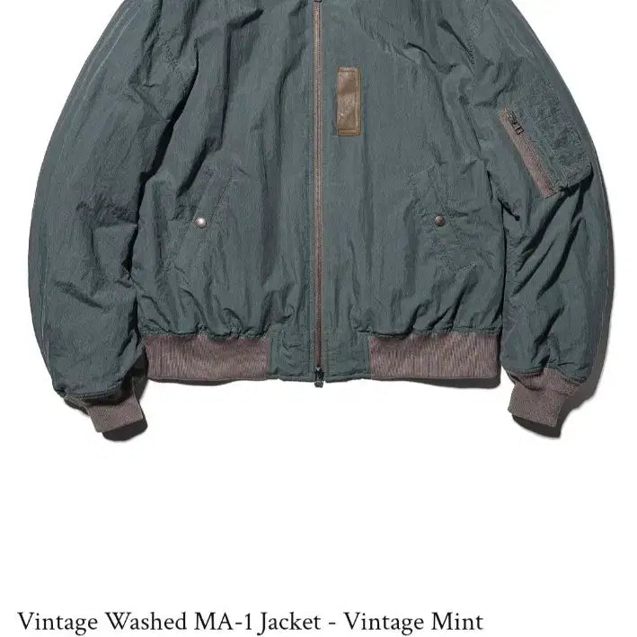 [BUNJANG] Ourself Vintage Washing MA-1 Jacket Mint / 아워셀브스 빈티지 워싱 MA-1 자켓 민트