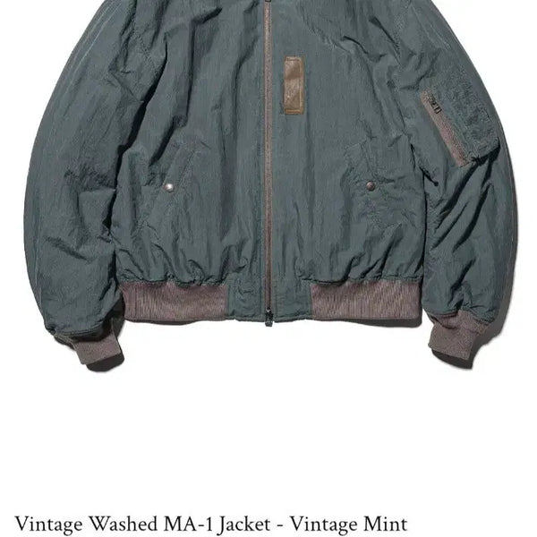 [BUNJANG] Ourself Vintage Washing MA-1 Jacket Mint / 아워셀브스 빈티지 워싱 MA-1 자켓 민트