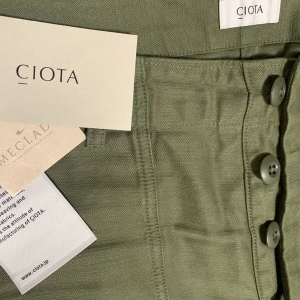[BUNJANG] Siora Baker Pants Dark Olive Wide Straight / 시오타 베이커 팬츠 다크올리브 와이드 스트레이트