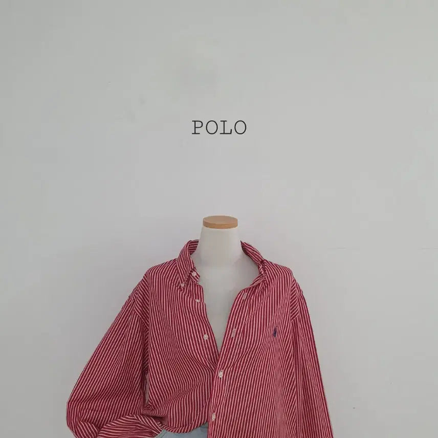 [BUNJANG] Polo Ralph Lauren Red Stripe Shirt / No.26080502 폴로 랄프로렌 레드 스트라이프 셔츠