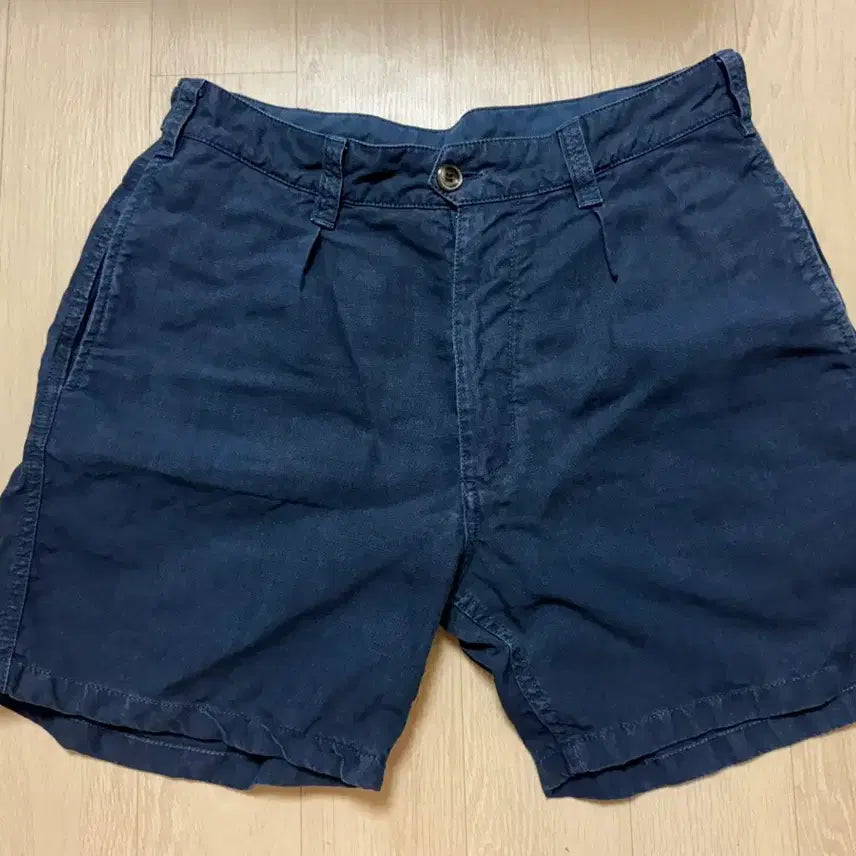 [BUNJANG] Drakes Linen Shorts Navy 32 / 드레익스 린넨 쇼츠 반바지 네이비 32사이즈