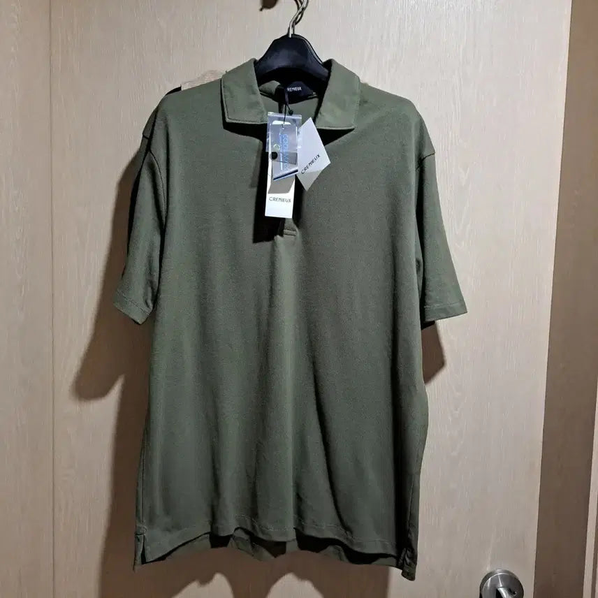 [BUNJANG] Kleenex Khaki Short Sleeve Polo Shirt Size 105 / 크리넥스 카키 반팔 카라티사이즈105. 미사용