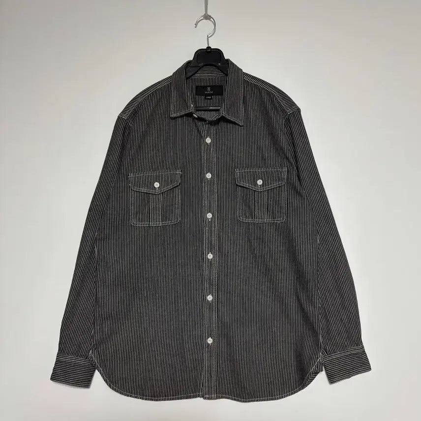 [BUNJANG] VASTIC Hickory Double Pocket Denim Shirt / VASTIC 히코리 데님셔츠