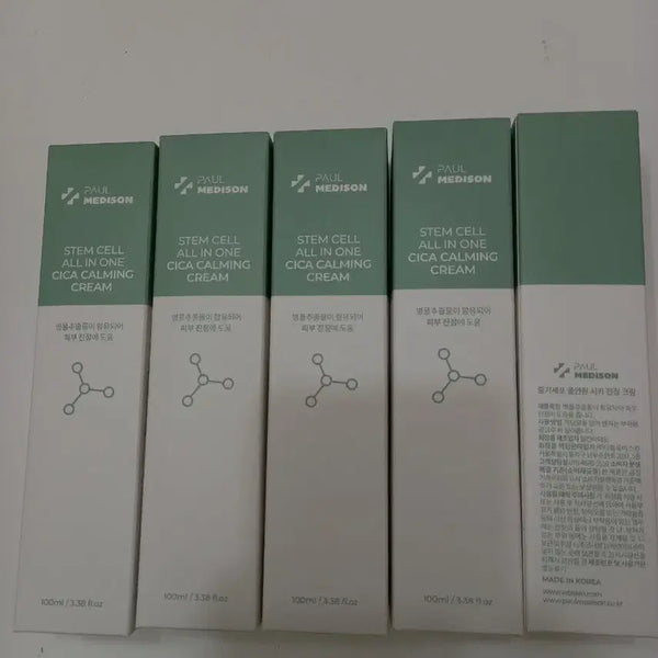 [BUNJANG] Polmedison Stem Cell All-in-One Cica Calming Cream (5 x 100ml) / 폴메디슨 줄기세포 올인원 시카 진정 크림, 100ml, 5개 일괄 택포3