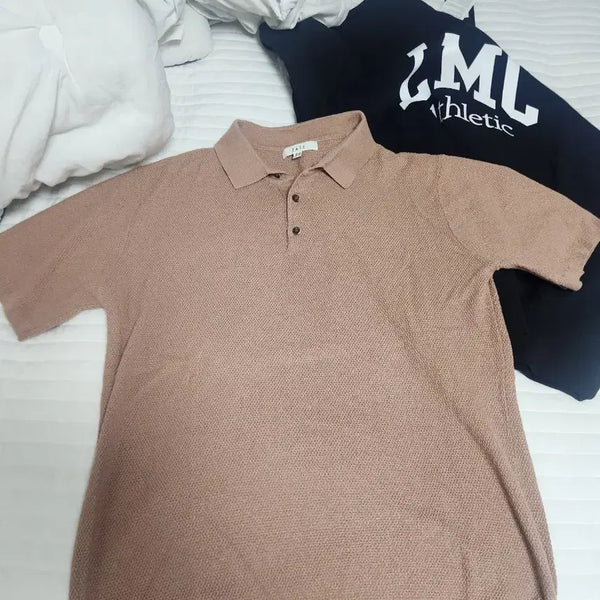[BUNJANG] Tate Short Sleeve Knit Polo Shirt / 테이트 반팔 카라 니트
