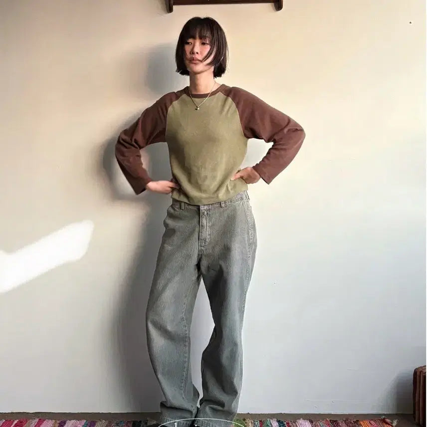 [BUNJANG] She's Cute Padded Grey Work Pants Size 1 / 새상품) 쉬이즈큐트 워크팬츠 페이디드그레이 1사이즈