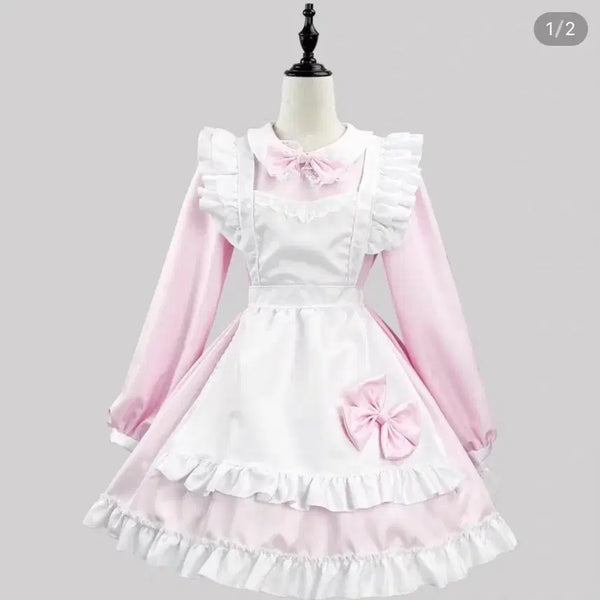 [BUNJANG] Pink Maid Outfit Costume Set / 핑크 메이드복 판매