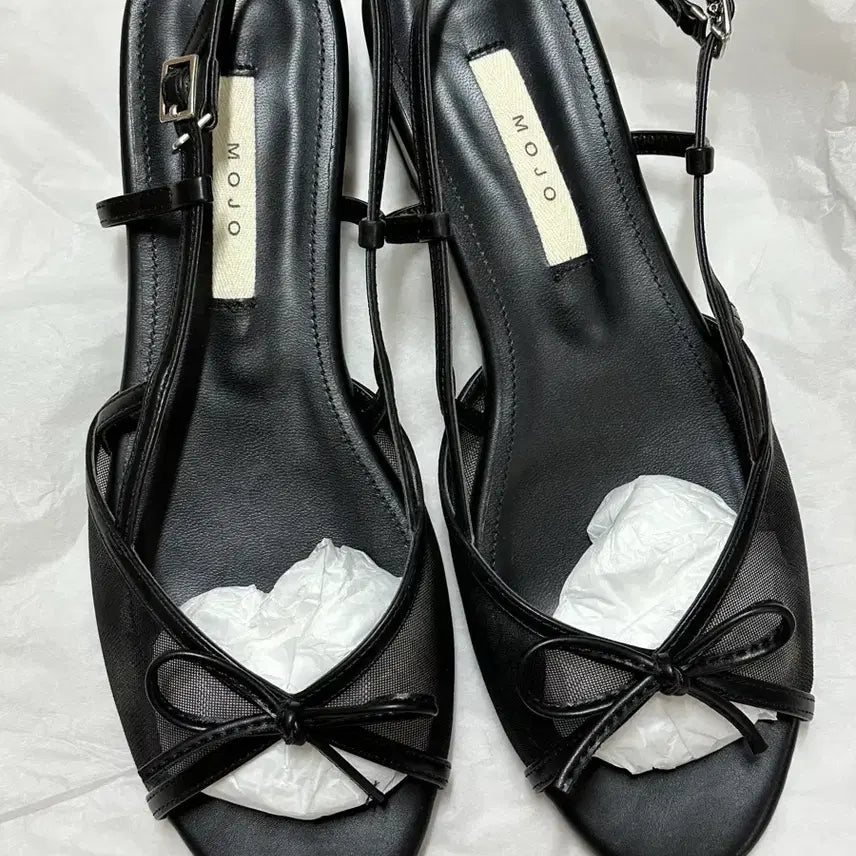 [BUNJANG] Maybe Baby Ribbon Strap Sandals Black / 메이비베이비 리본 스트랩 샌들 블랙