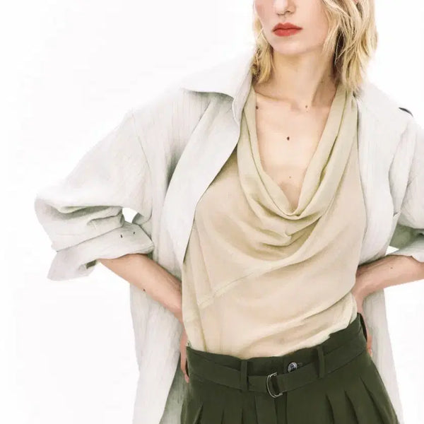 [BUNJANG] Theilma Fan Holder Top Light Khaki S / 더일마 팬홀터탑 라이트카키 s