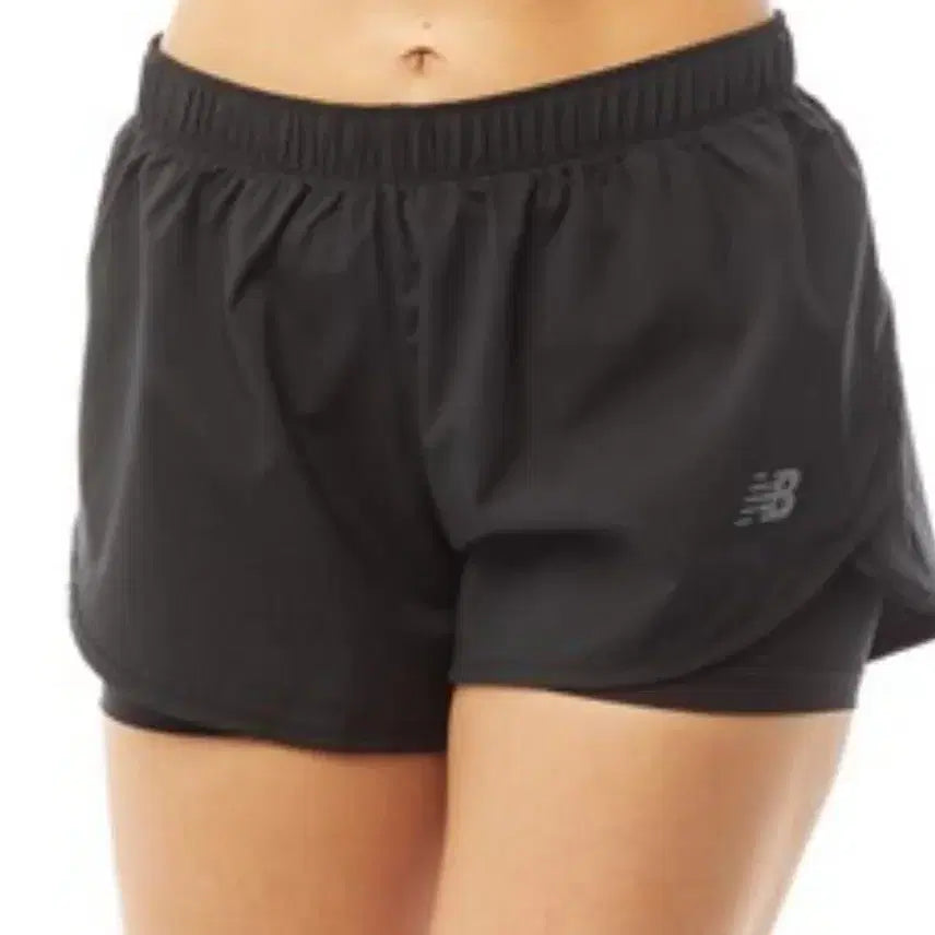 [BUNJANG] New Balance Women's 2-in-1 Running Shorts Black XS / 뉴발란스 여성 2in1 런닝 반바지 블랙