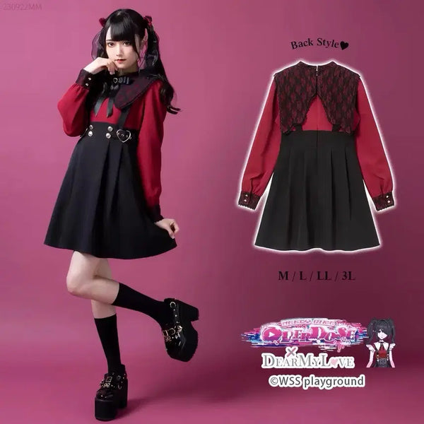 [BUNJANG] Dear My Love Nidiegirl Overdose Ame Sailor Dress / Dear My Love 디어마이러브 니디걸 오버도즈 아메 원피스 세일러복 양산형 지뢰계 디마럽