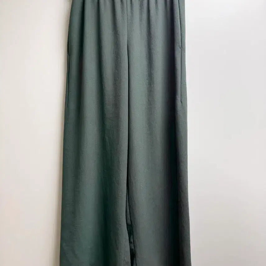 [BUNJANG] The Cashmere 22 Mint Green Wide Pants / 한섬 더캐시미어 22년 민트그린 와이드팬츠