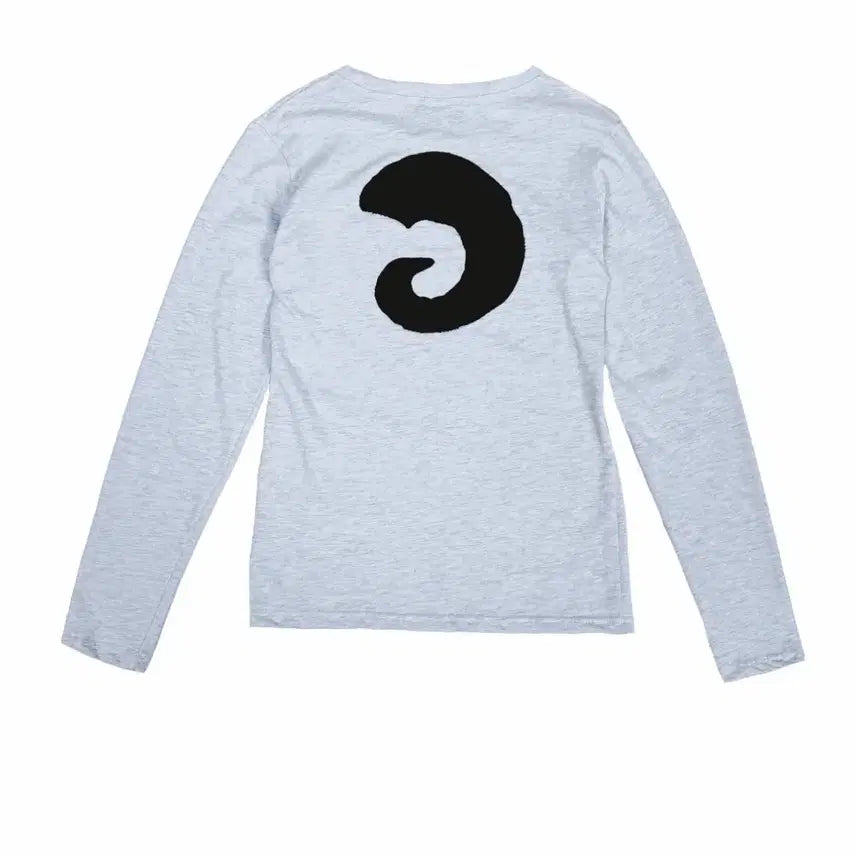[BUNJANG] Magnesium Carbonate Apfelique Long Sleeve Sky Blue / 탄산마그네슘 혼 아플리케 롱슬리브 스카이블루