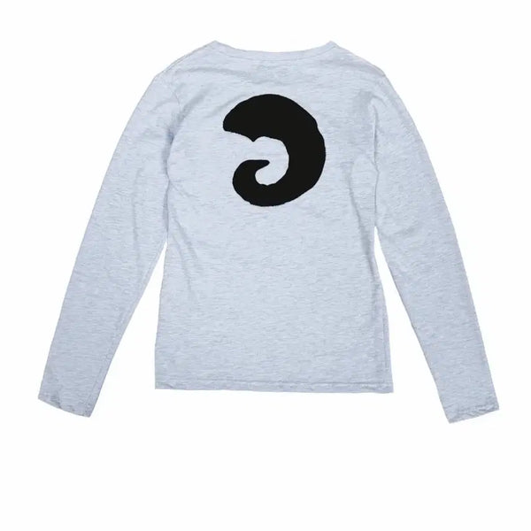 [BUNJANG] Magnesium Carbonate Apfelique Long Sleeve Sky Blue / 탄산마그네슘 혼 아플리케 롱슬리브 스카이블루