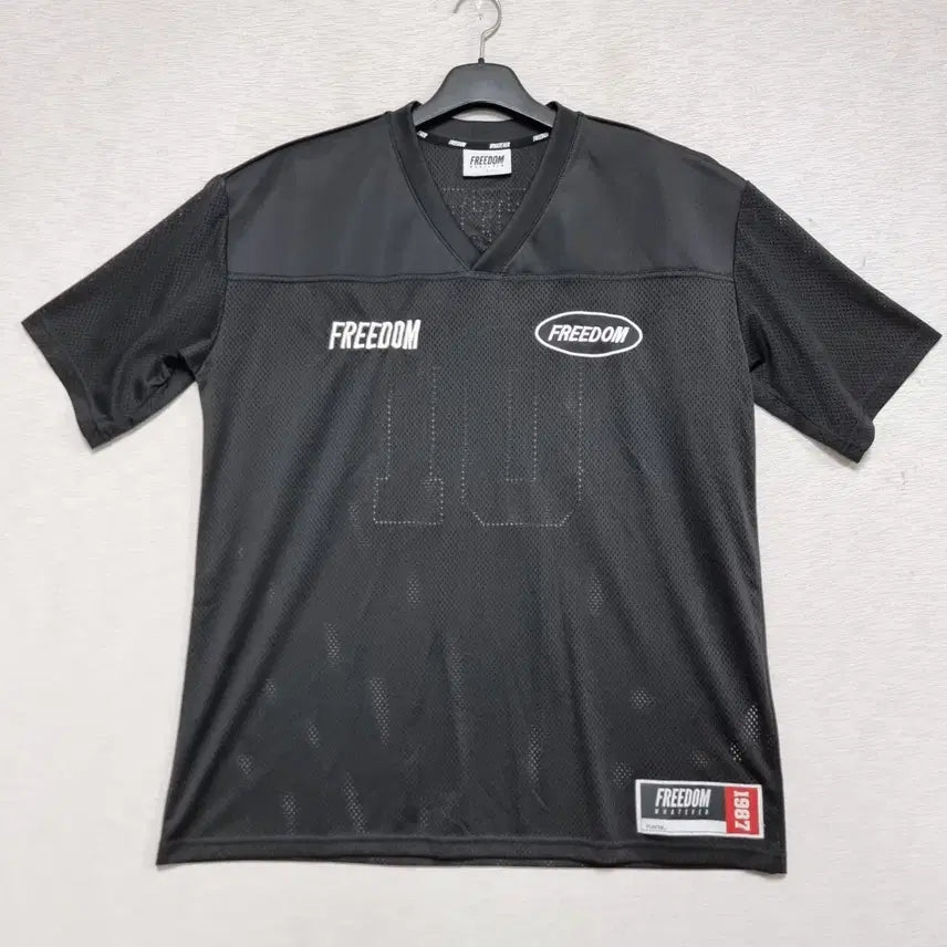 [BUNJANG] Freedom Jersey T-Shirt Black Men's Size 100 / 프리덤 져지 티셔츠 블랙 남자100사이즈ㅡ0317ㅁㅁ