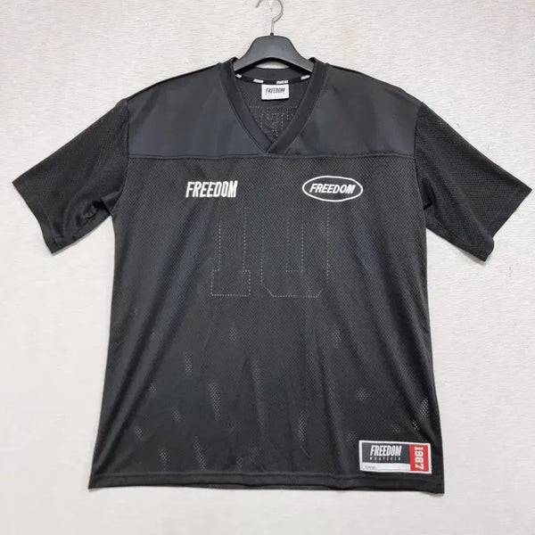 [BUNJANG] Freedom Jersey T-Shirt Black Men's Size 100 / 프리덤 져지 티셔츠 블랙 남자100사이즈ㅡ0317ㅁㅁ