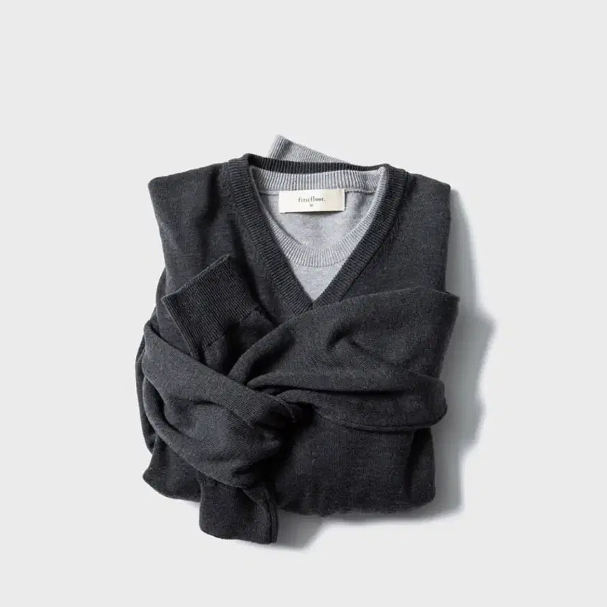[BUNJANG] Firstfloor Everyday Knit Melange Grey / 퍼스트플로어 매일의니트 멜란지그레이