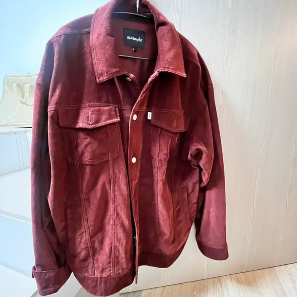 [BUNJANG] Mark Gonzales Burgundy Corduroy Tracker Jacket / 버건디 코듀로이 트래커 자켓 마크.곤잘레스