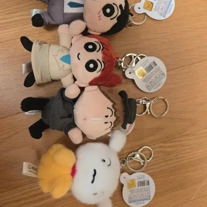 [BUNJANG] Crayon Shin-chan Detective Plush Keychain Set (4 Types) / 짱구 탐정 인형 키링 4종 세트