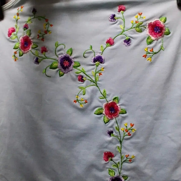 [BUNJANG] Embroidered Floral Sleeveless Tank Top (Size S) / 자수 꽃 민소매나시 S